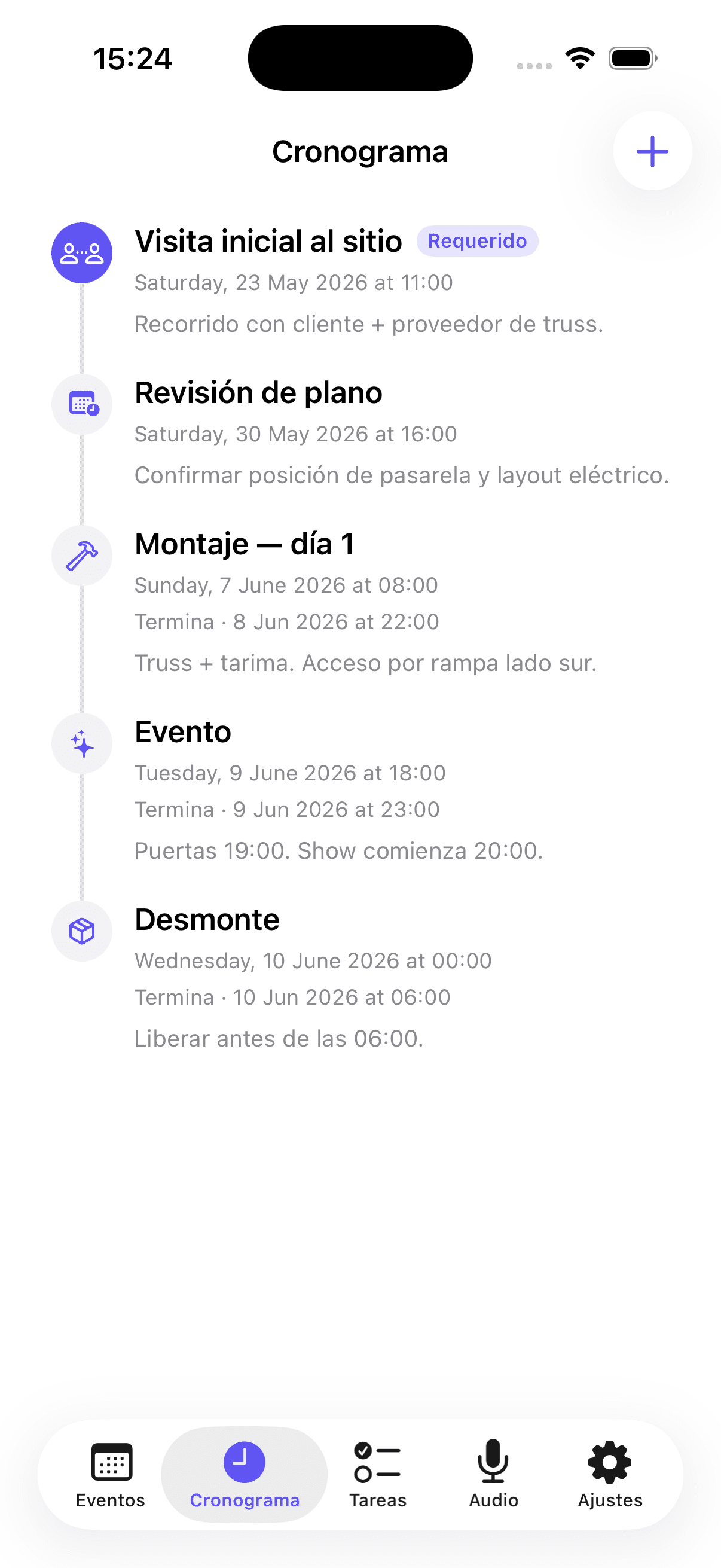 Prevento HQ timeline on iPhone